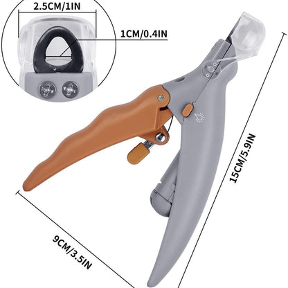 💡 Безопасно подстригване на лапички: Интелигентна нокторезка с LED светлина за котки и кучета!