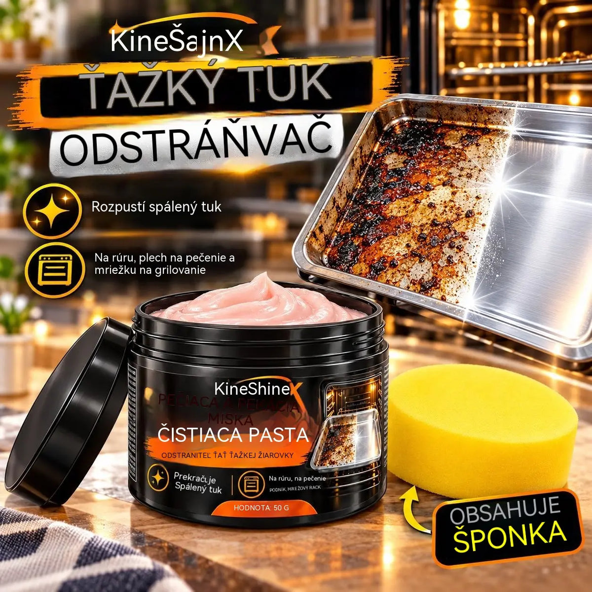 🔥Kúp 1, získaj 1 zadarmo 🧽Silná čistiaca pasta na odstraňovanie mastnoty