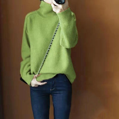 🔥✨Gorący nowy produkt【S-2XL】🎀🍂2024 Nowy damski, miękki, ciepły sweter z golfem-3829191