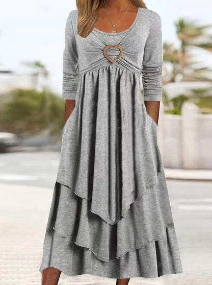 【S-4XL】2026 Nuevo vestido de lino de algodón simple de otoño para mujer, tela cómoda y transpirable