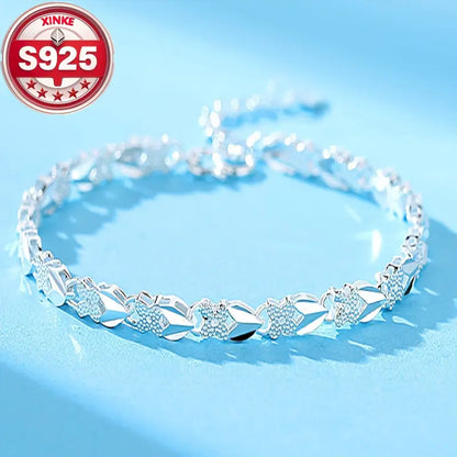 😀👉【Compre 1 y obtenga 1 gratis】💖🍀Me encanta la nueva pulsera de plata 925 con trébol de cuatro hojas para mujer, ¡a la moda!【30% de descuento】