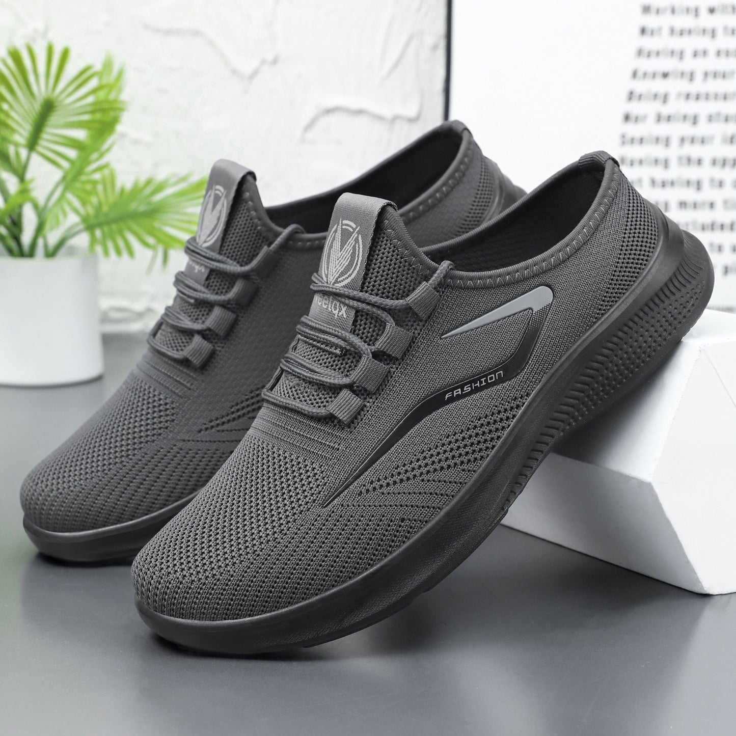 🔥🎉【50% de descuento✨】【Tallas 39-48】Zapatillas casuales de punto de malla transpirable para hombre, ideales para el verano.
