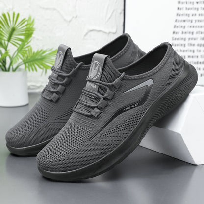 🔥🎉【50% de descuento✨】【Tallas 39-48】Zapatillas casuales de punto de malla transpirable para hombre, ideales para el verano.