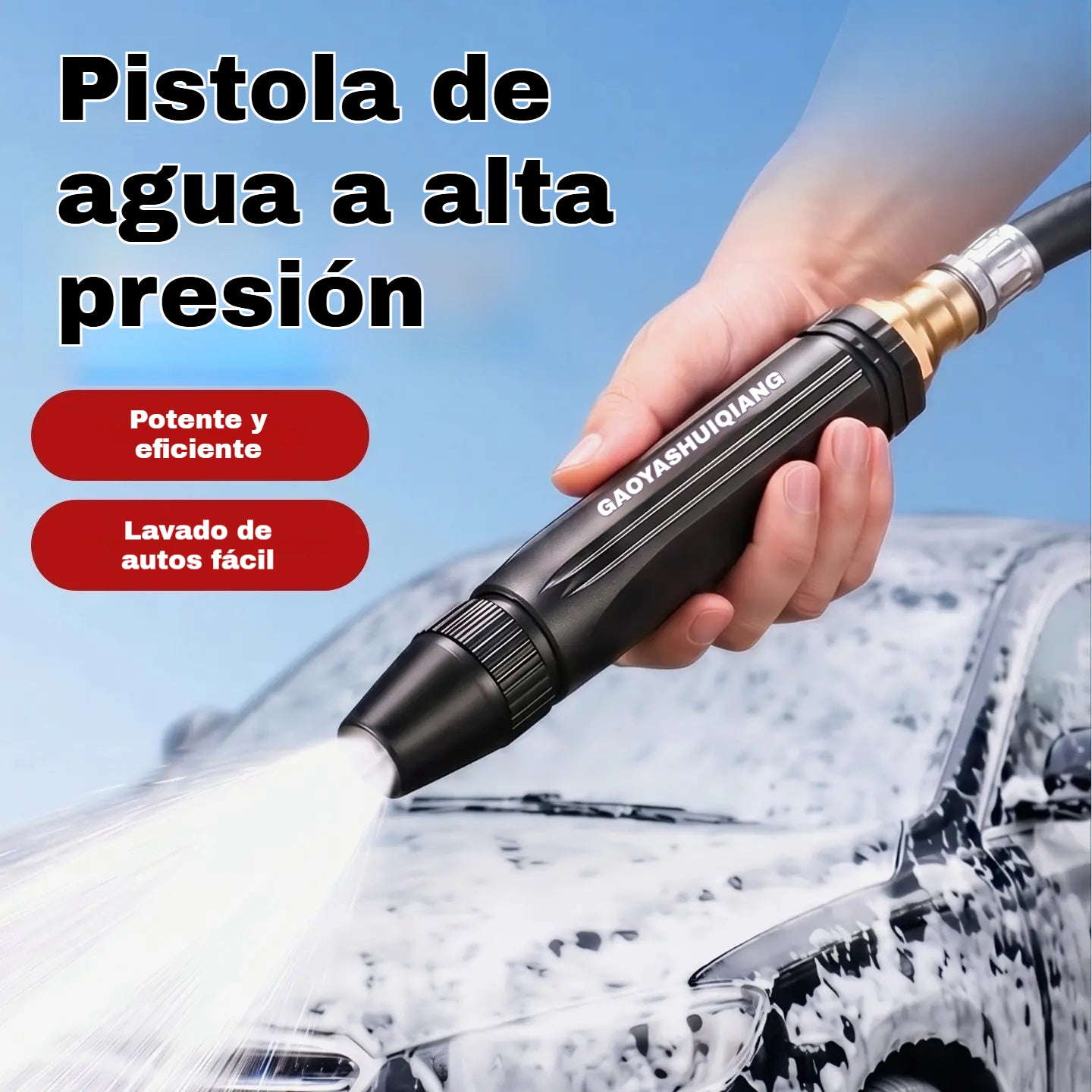 ✨50% de descuento: 【2 juegos】Pistola pulverizadora de alta presión para uso doméstico ✅️Pago contra entrega