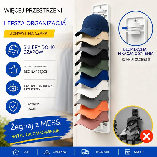 【2 sztuki】Organizator na czapki oszczędzający miejsce