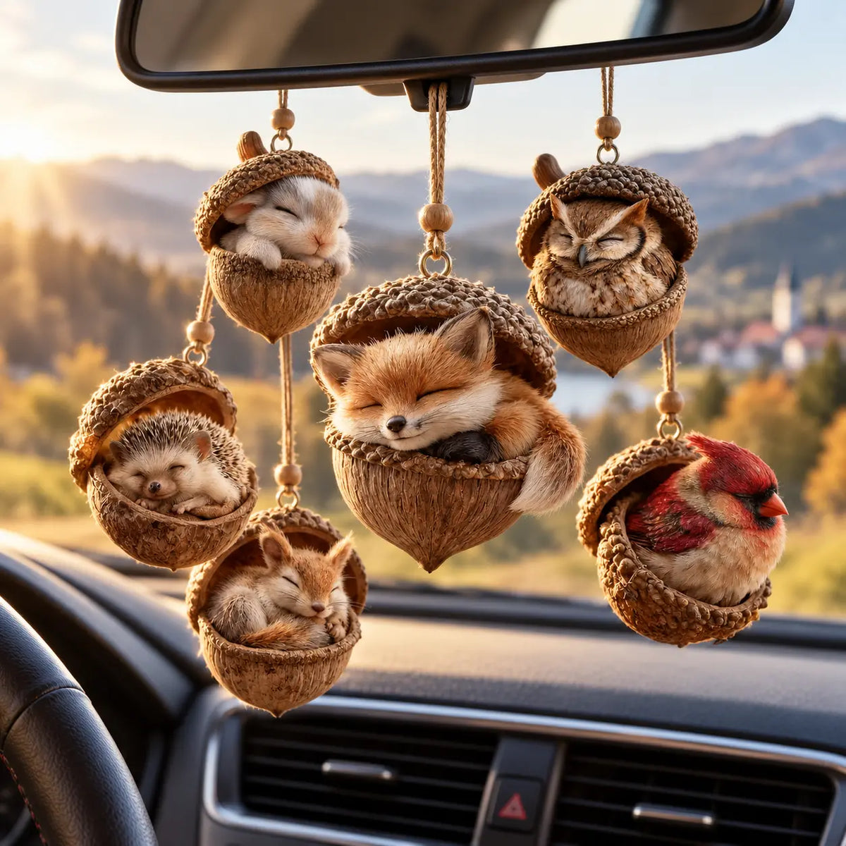 🔥【Kúpte 6 kusov a získajte 6 kusov zadarmo】🐿️🦉Vianočná ozdoba na stromček s lesnými zvieratkami
