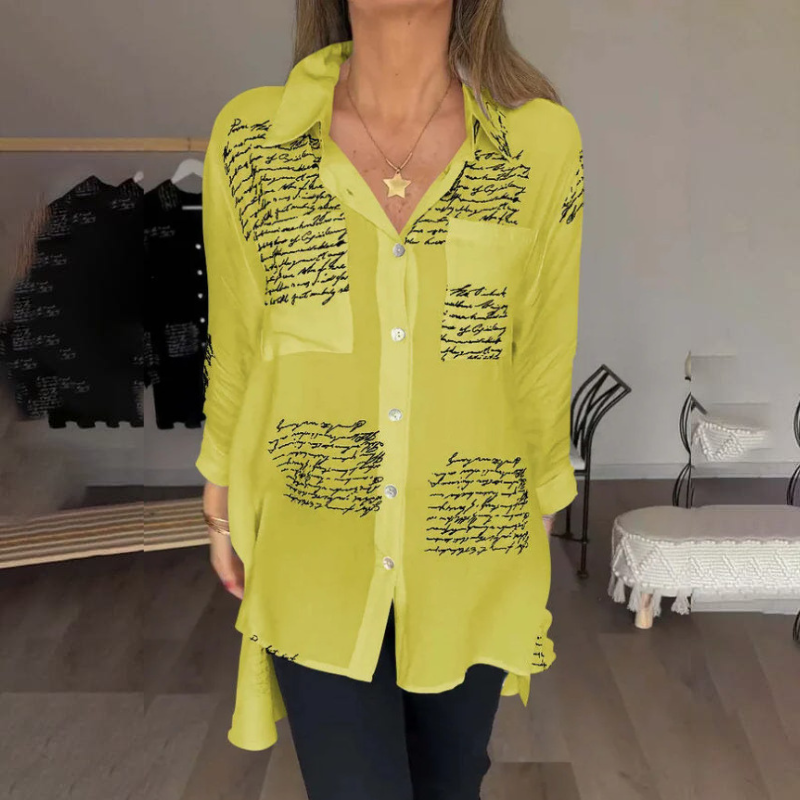 🎁👚【S-5XL】💖2026 nowa modna koszula z nadrukiem na klapach, modna odzież wierzchnia, wygodna i oddychająca