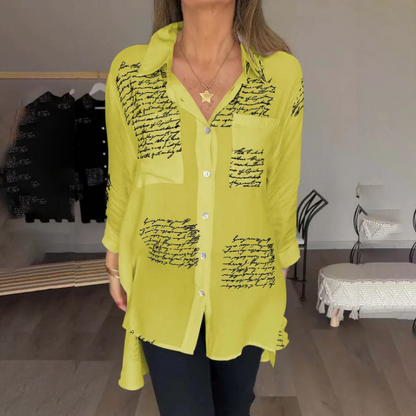 🎁👚【S-5XL】💖2026 nowa modna koszula z nadrukiem na klapach, modna odzież wierzchnia, wygodna i oddychająca