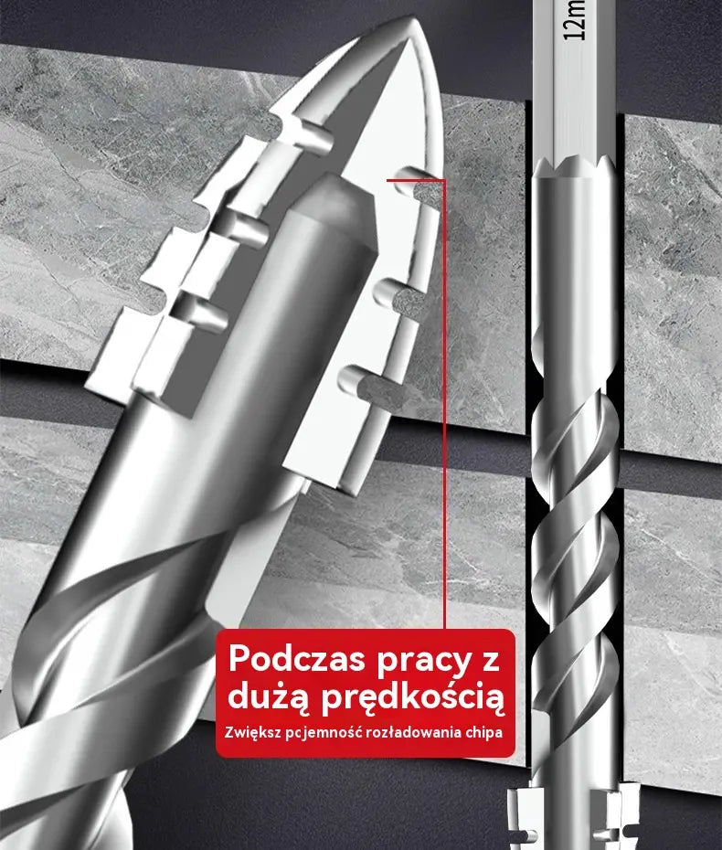 🥇【3+4+5+6+8+10+12】Wiertło mimośrodowe 7. generacji z supertwardej stali wolframowej z ząbkowaną krawędzią