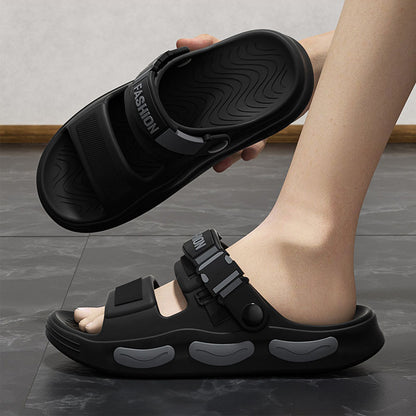 【50% off】Sandalias de playa para hombre de verano 2026, con suela gruesa y resistente al desgaste, aptas para exteriores y para conducir, antideslizantes, antiolor, con suela blanda y cómoda.