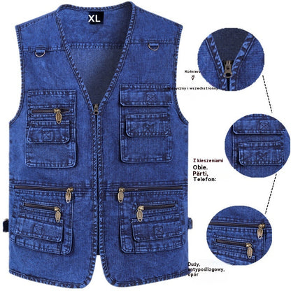 🔥 🦺50% OFF【XL-7XL】Ponadczasowy design, solidne wykonanie – kamizelka, która zawsze pasuje