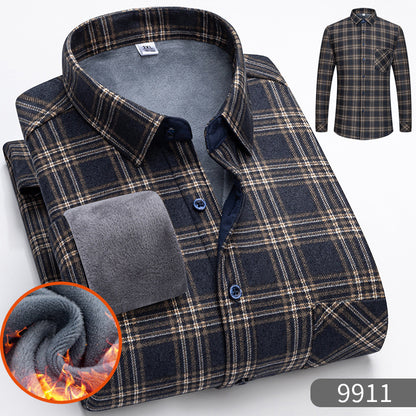 🔥【HOT SALE】🔥👔【L-5XL】 Ciepła koszula biznesowa z długimi rękawami na jesień i zimę