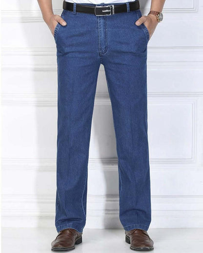 👖 2025 г. нови мъжки дънки с висока талия с голям размер