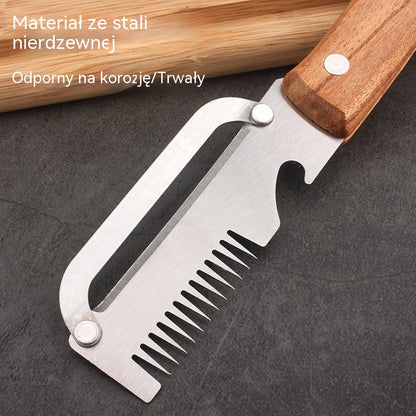 ✅Kup 1, a 1 dostaniesz gratis (2 produkty) 🧅🔪 Wielofunkcyjny obierak kuchenny 3 w 1: obiera, kroi i otwiera butelki! 🔥
