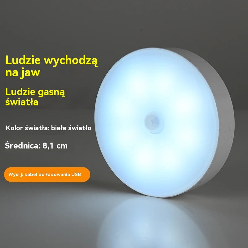 🏡【Kup 3, otrzymaj 3 gratis，6 za 119 zł】💡Inteligentne światło LED wykrywające ruchy ciała człowieka, łatwe do ładowania i praktyczne