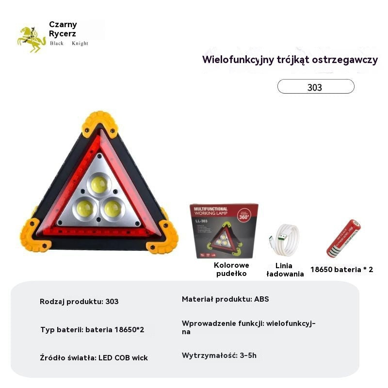 🔥Nowy model 2026🔥 Wielofunkcyjny samochodowy statyw ostrzegawczy ze światłem awaryjnym, mocne światło, ostrzeżenie o bezpieczeństwie