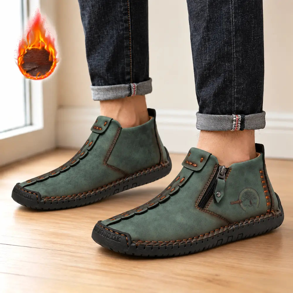 👞💥【Veľkosti 38-48】Nové zimné pánske čižmy s flísovou podšívkou, dizajn v štýle Martin Boot, teplé a pohodlné