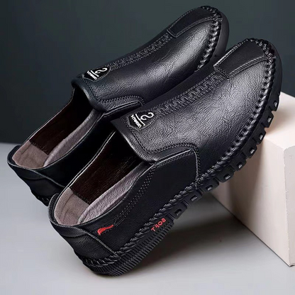 【39-44】Nowe męskie codzienne buty biznesowe, wykonane ze skóry, miękkie, odporne na zużycie, antypoślizgowe i bezzapachowe.
