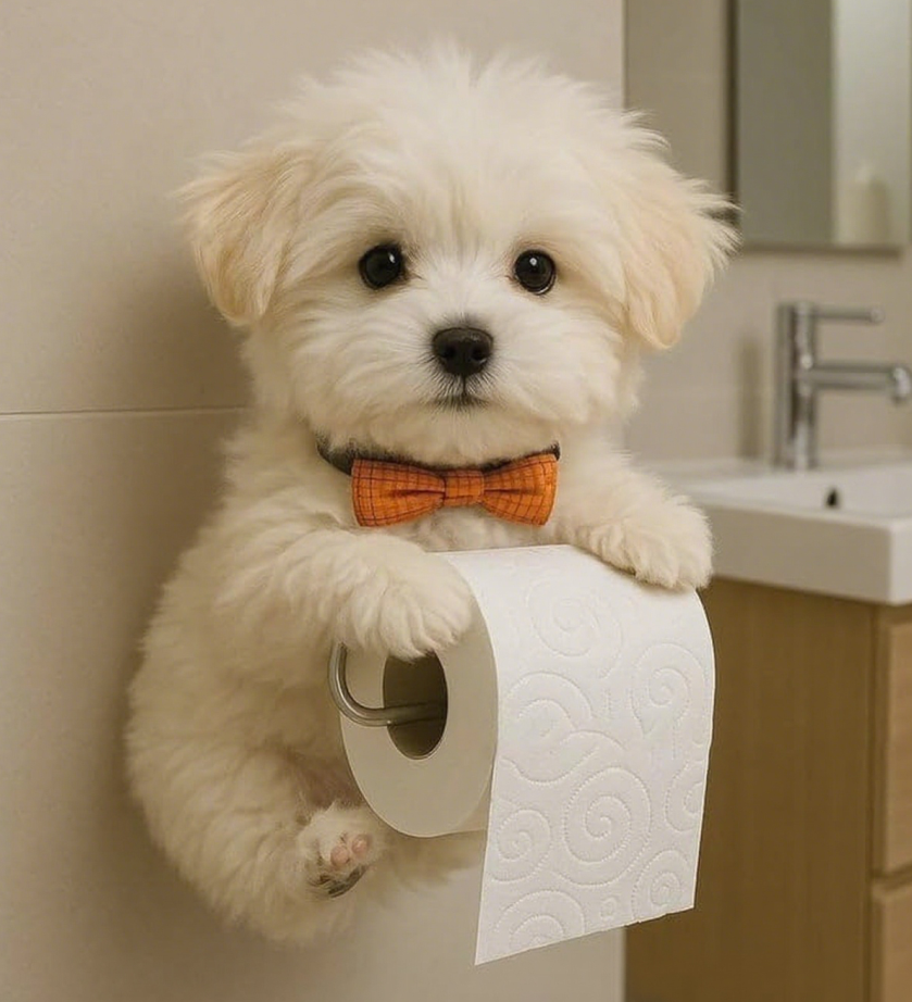 🐕🐶【Speciální nabídka✨】Držák na toaletní papír s motivem roztomilého štěňátka