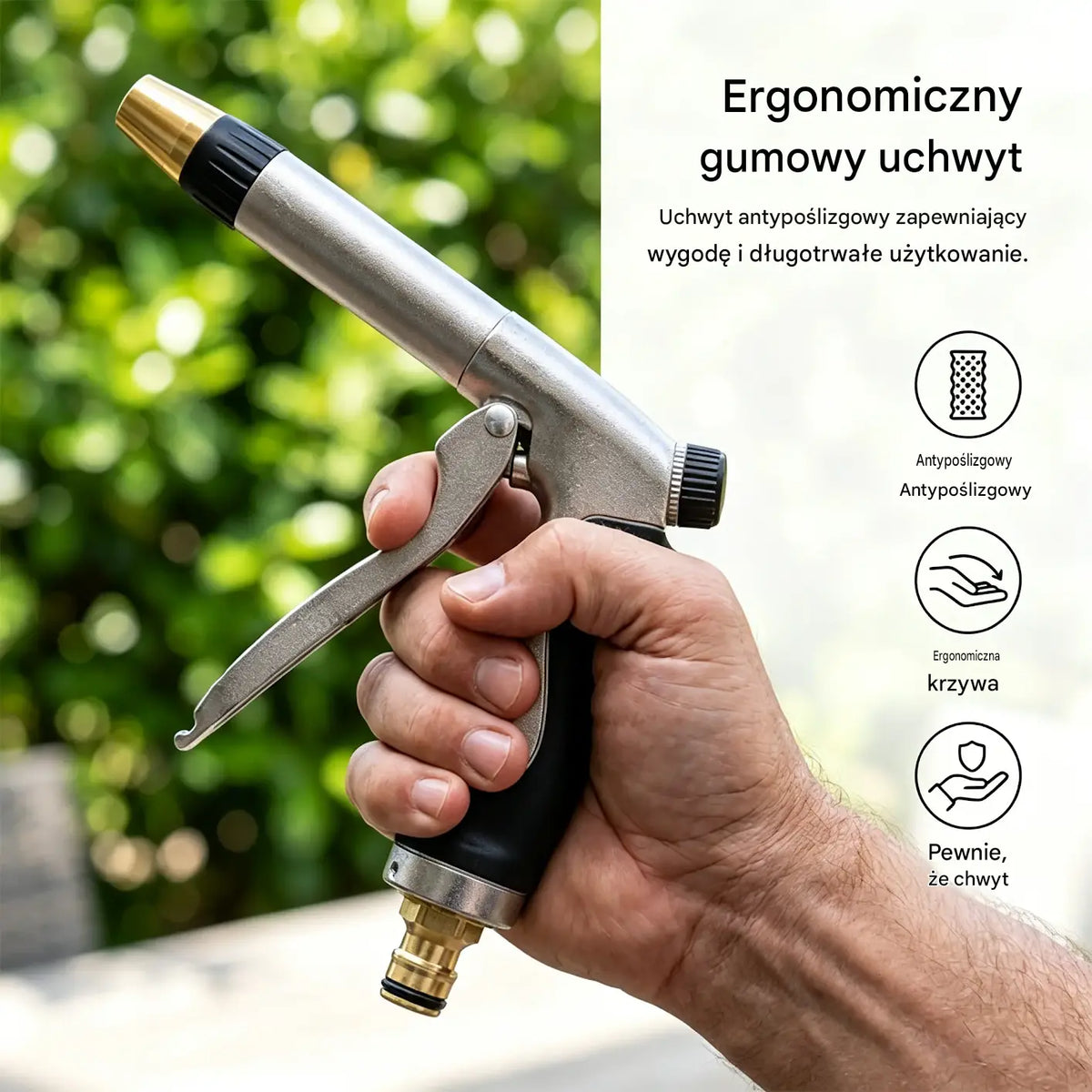 🥳 50% taniej! 🏠💦 Pistolet na wodę wysokociśnieniowy – idealny do mycia samochodu, podlewania ogrodu oraz czyszczenia elewacji i mebli ogrodowych 🌿🚘