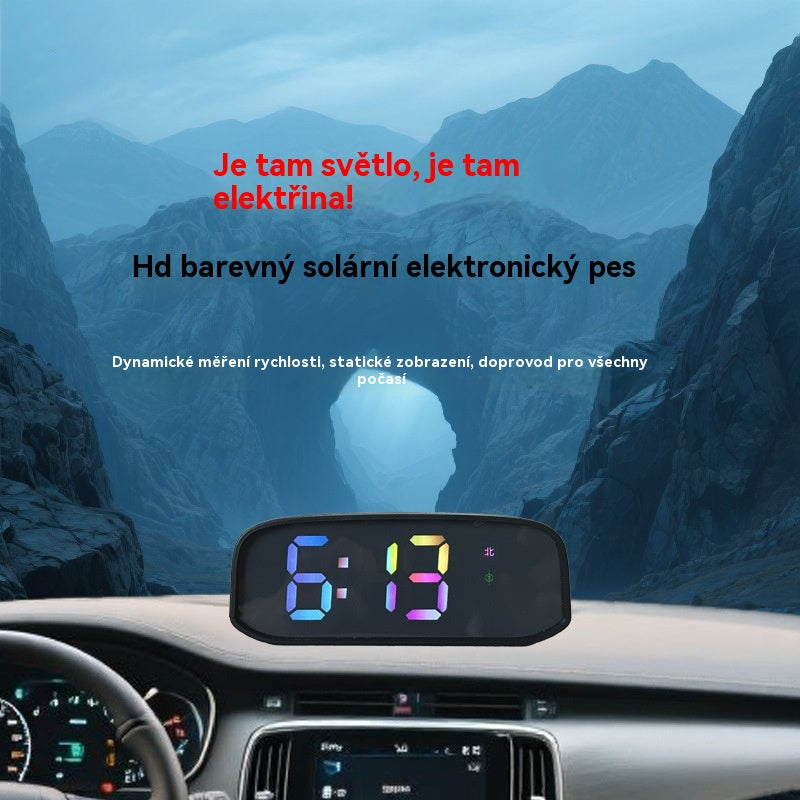 🚗Solární displej tachometru auta.Solární energie, detekce rychlosti, bezpečná jízda, vyhýbání se pokutám