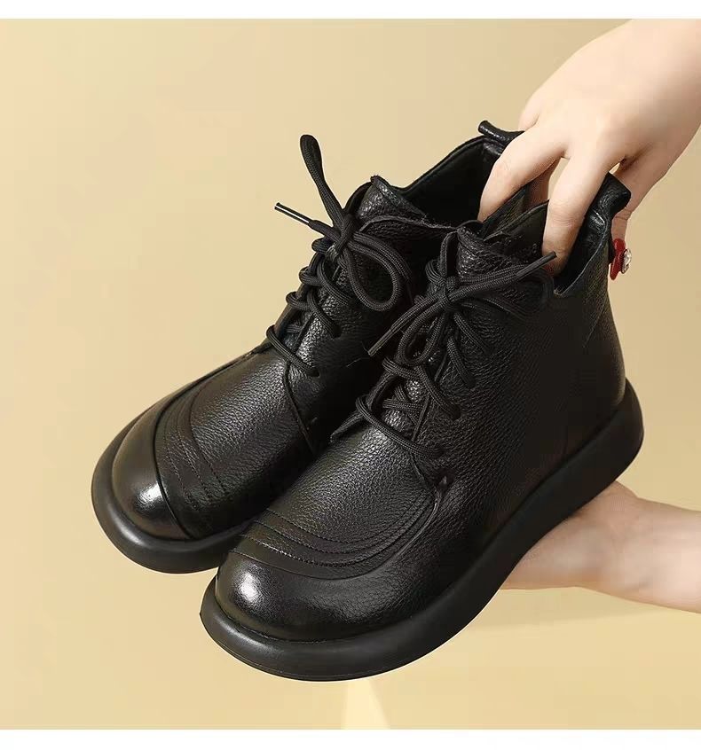 🔥【35-40】 2024 nowe damskie skórzane buty w dużych rozmiarach 3906736