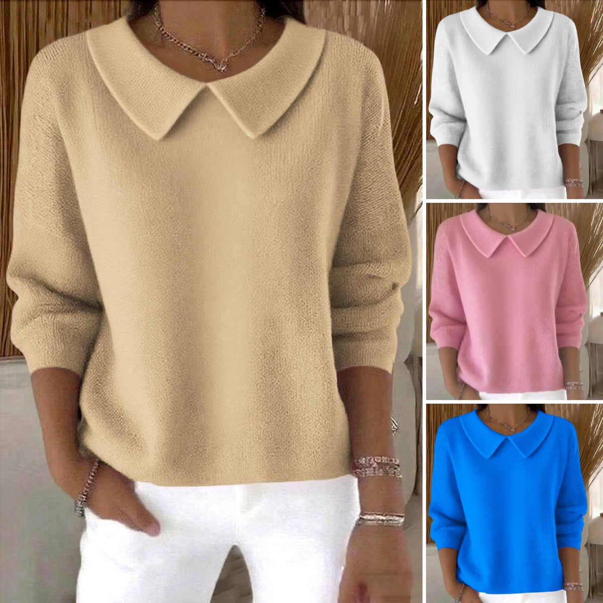 🧡Nowości jesienno-zimowe już na rynku💛2025 Wygodny top z długim rękawem i dekoltem w serek na jesień i zimę【S-3XL】