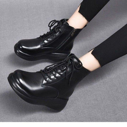 🔥❄【35-40】2024 jesienne i zimowe nowe modne buty na grubej podeszwie uniwersalne ciepłe bawełniane buty-3843787