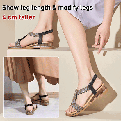 🔥🎉【Ograniczona ilość】2025 letnie damskie sandały z kryształkami ✅miękka podeszwa✅wygodne i modne