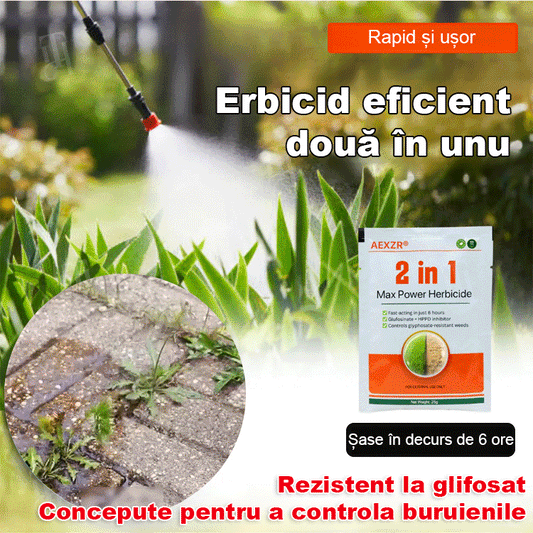 【9 saszetek】💥Silny herbicyd 2 w 1 💥Specjalnie opracowany do zwalczania chwastów odpornych na glifosat, działa w ciągu 6 godzin, niszcząc jednocześnie syntezę białka i pigmentu w chwastach!