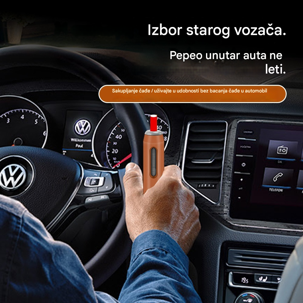 🚗【Kupite 2, dobijte 2 gratis】✨Prijenosna pepeljara za auto, obavezna za lijene ljude koji ne žele da im pepeo od cigarete ispada.
