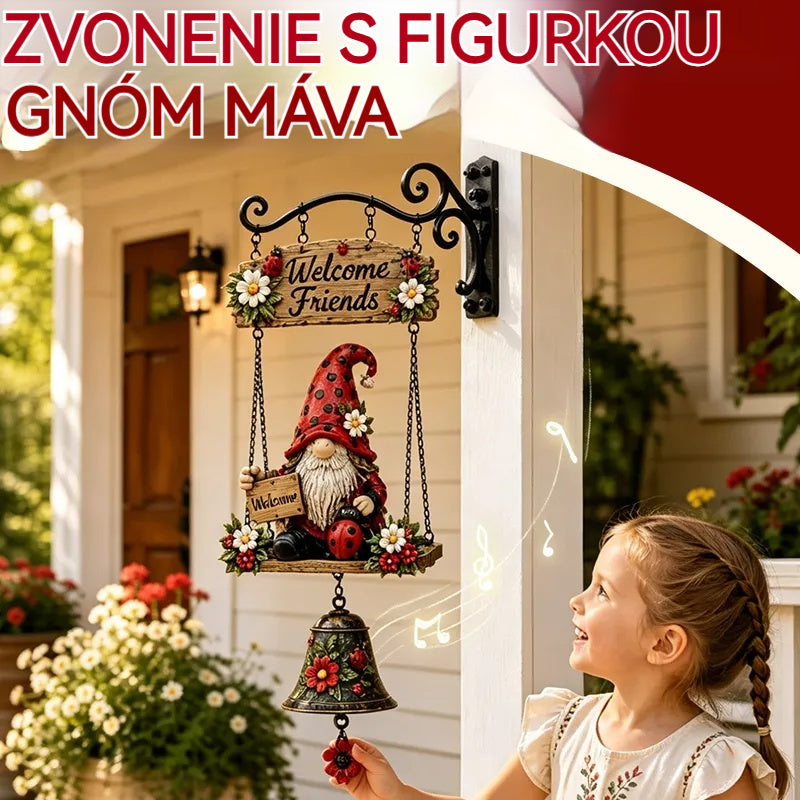 👏🔔Zvonček na privítanie škriatkov – závesná dekorácia na vonkajšiu verandu a terasu