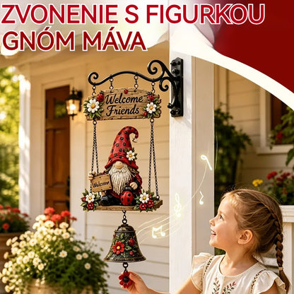 👏🔔Zvonček na privítanie škriatkov – závesná dekorácia na vonkajšiu verandu a terasu