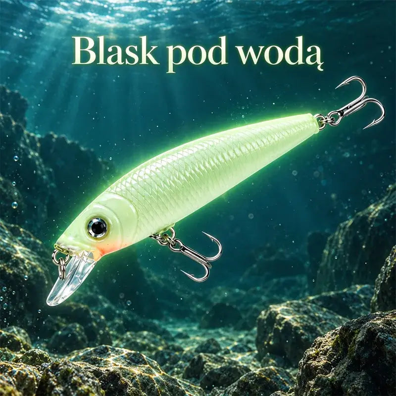 📢📢 51% taniej! ⏰ Świecąca twarda przynęta typu „minnow” (7 cm, 8 g) do nocnego wędkowania
