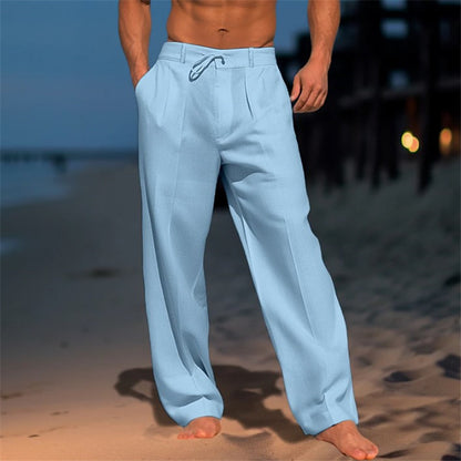 🏖️👖 【Letnia wyprzedaż – 50% 🔥】【S–3XL】😍 Lniane luźne spodnie męskie w dużych rozmiarach, wygodne i przewiewne, idealne na co dzień i na wakacje