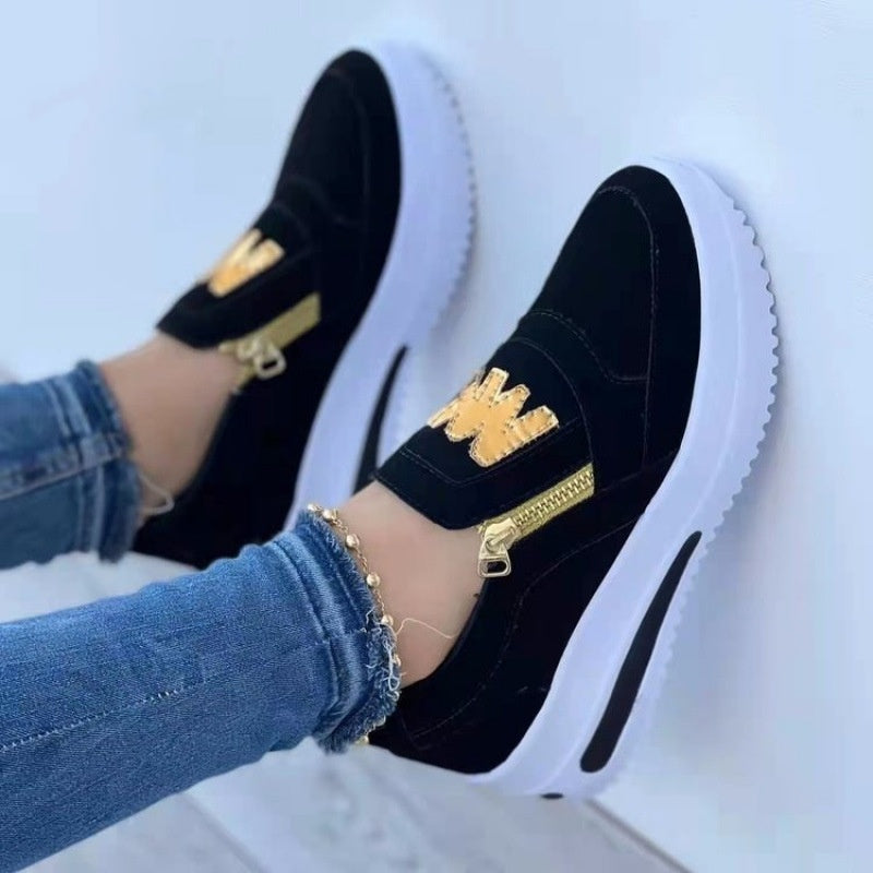 💥【35-43】✨  2025 Damskie buty sportowe casualowe z zamkiem błyskawicznym, grubą podeszwą, modne i wygodne