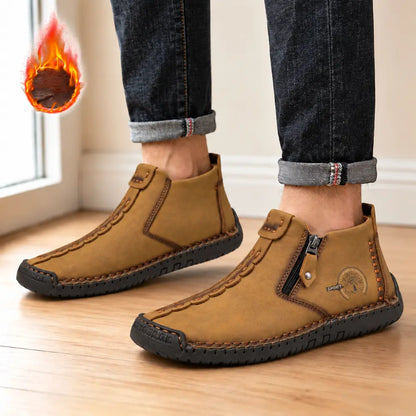 👞💥【Veľkosti 38-48】Nové zimné pánske čižmy s flísovou podšívkou, dizajn v štýle Martin Boot, teplé a pohodlné