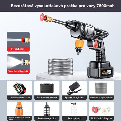 🔥🚗Výkonná vysokotlaká myčka s baterií – dokonalá čistota bez drátů! ⚡