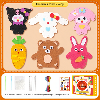 🧵🎁🧵【Gorący w sprzedaży】🔥Ręcznie robiony zestaw do szycia, pełen zabawy, odpowiedni dla dzieci