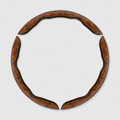 🚗【1 zestaw 3 sztuk】👍👍Drewniany antypoślizgowy pokrowiec na kierownicę samochodową