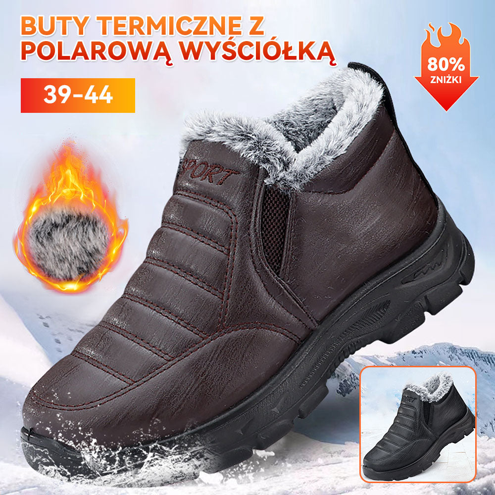 40% - Męskie zimowe buty codzienne, aksamitne i grube, antypoślizgowe