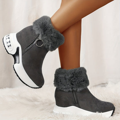 【35-43】💕2025 nowe zimowe damskie pluszowe bawełniane buty na grubej podeszwie-3778673