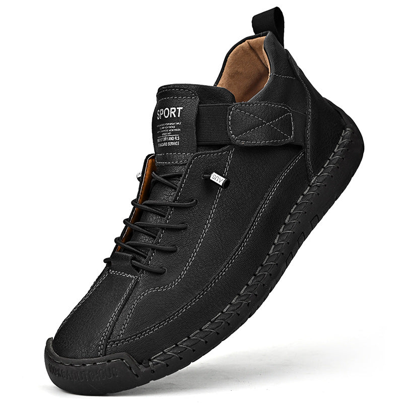 【38-48】2025Casual obuwie męskie na co dzień, robocze, outdoorowe, szyte buty