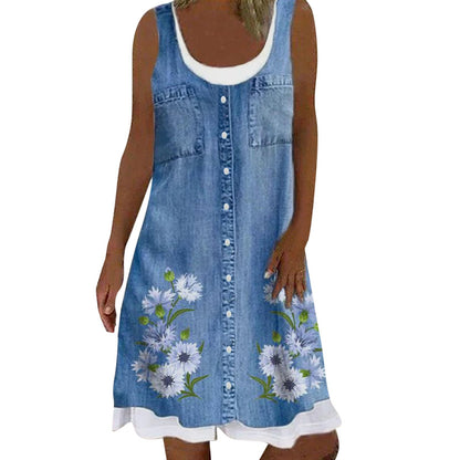 🌷👗【50% de descuento✨】【S-5XL】Nuevo vestido casual para mujer 2026, estampado, adecuado para todas las ocasiones.