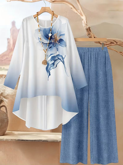 ⏳Oferta ograniczona czasowo⏰【50-120 kg】👚Damski luźny garnitur w groszki, swobodny, swobodny