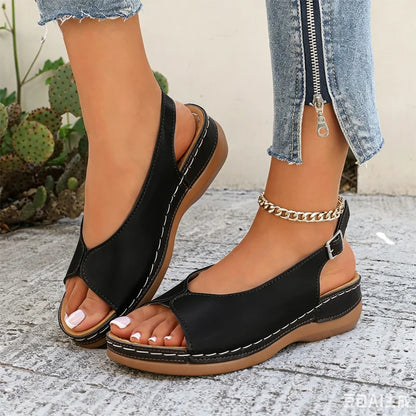 ✨👡【Tallas 36-43】Sandalias romanas elegantes para mujer, hechas de piel de vaca ☀️