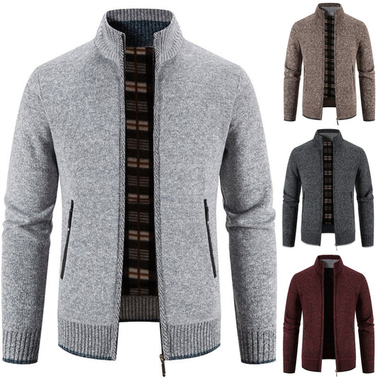 【M-3XL】Męski, swobodny, polarowy sweter rozpinany-3763443