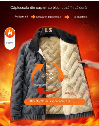 🔥【50% rabatu】🔥【M-5XL】Męska aksamitna kurtka zimowa w dużych rozmiarach, pogrubiona bawełna-3807459