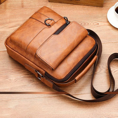 👜 50% zniżki🔥 Stylowa, codzienna męska torba ze skóry naturalnej o dużej pojemności ✅️Płatność przy odbiorze