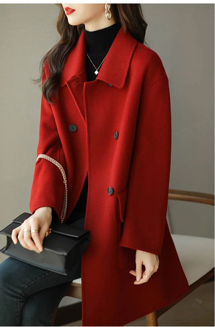 ✨🍂🎀【Plaćanje pouzećem💥】【M-2XL】Novi moderan i svestran dvostrani kašmirski kaput